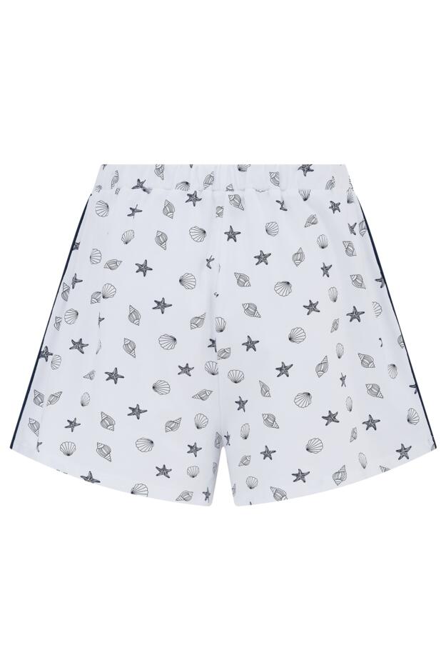 Cotton Jersey Printed Revere Collar Short Pyjama Set