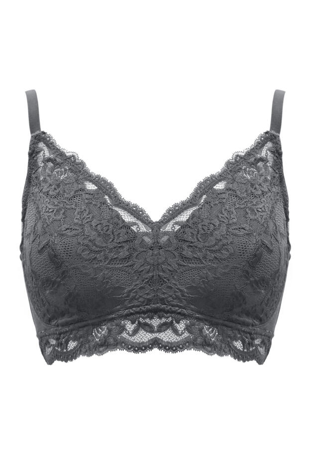Love To Lounge Lace and Modal Rib Non-Wired Bra B-G