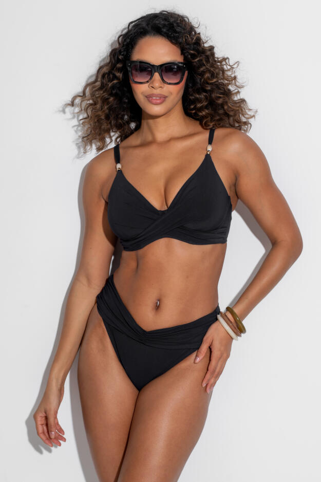 Tulum Luxe Matte Non-Padded Underwired Twist Front Bikini Top 