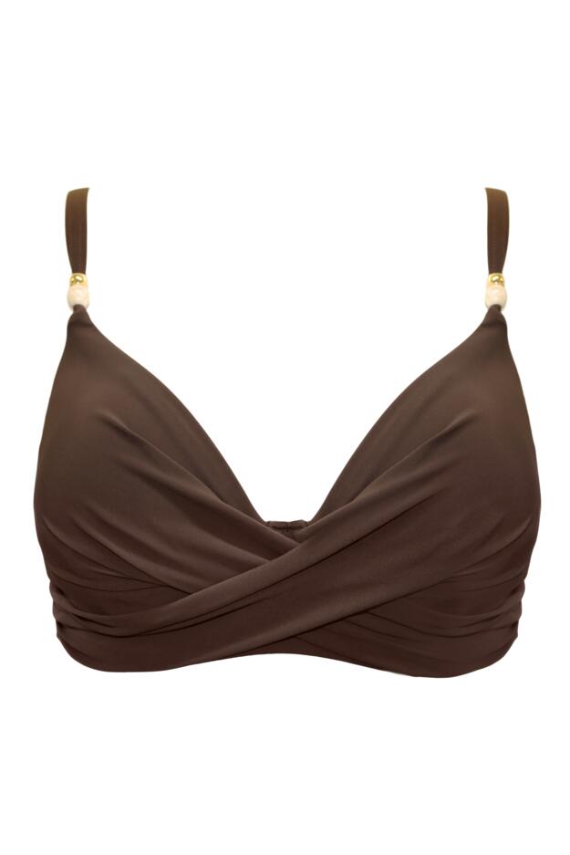 Tulum Luxe Matte Non-Padded Underwired Twist Front Bikini Top 
