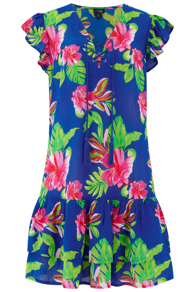 Gracie Crinkle Frill Swing Beach Dress