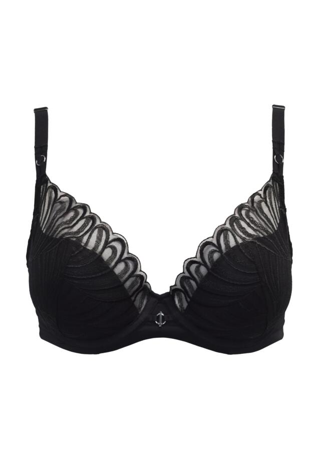 Olivia Embroidery Quarter Cup Push-Up Padded Bra