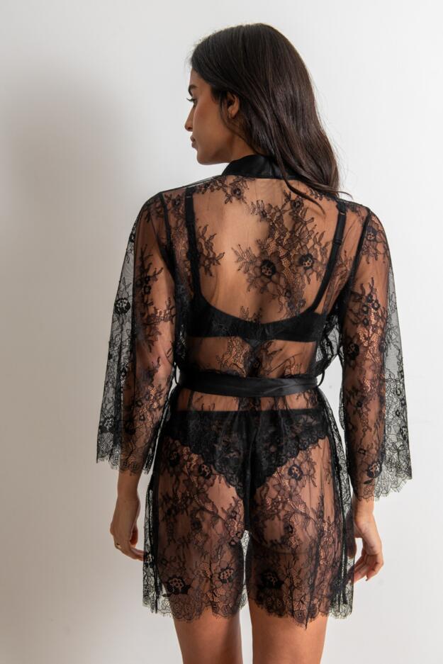 For Your Eyes Only Lace Dressing Gown