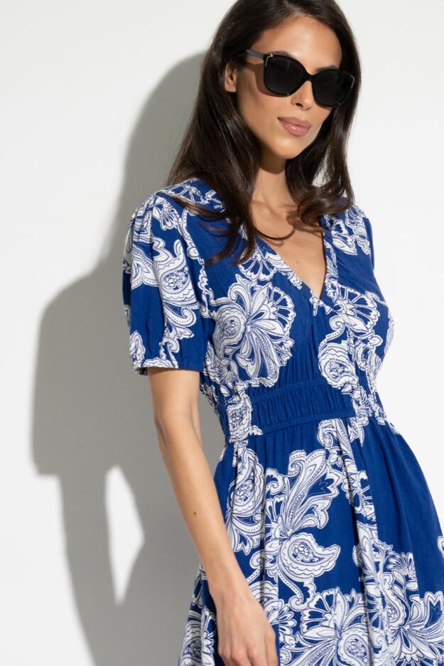 Danielle Elasticated Chanel Tiered Midi Dress