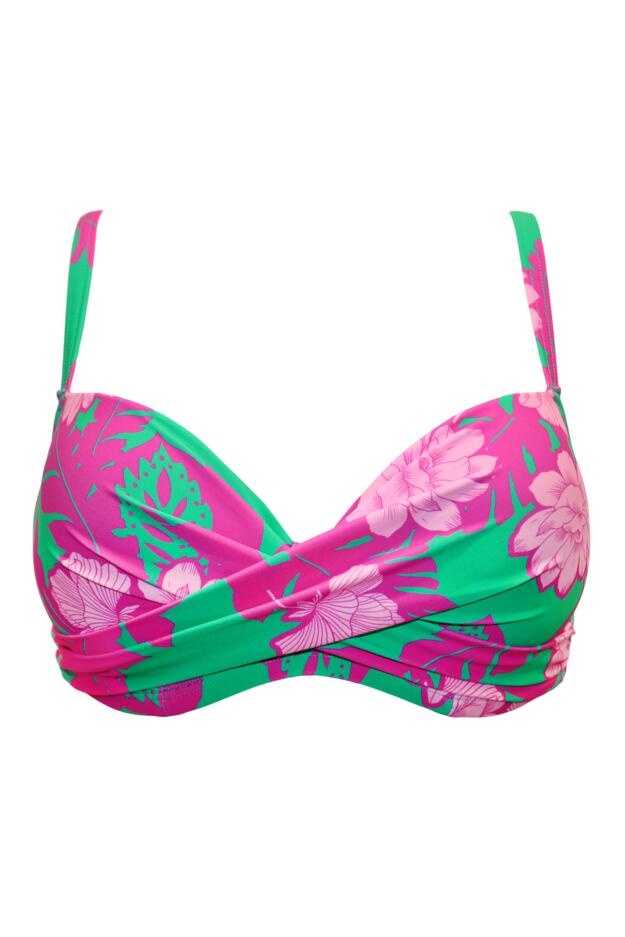 Free Spirit Lightly Padded U/W Twist Front Bikini Top