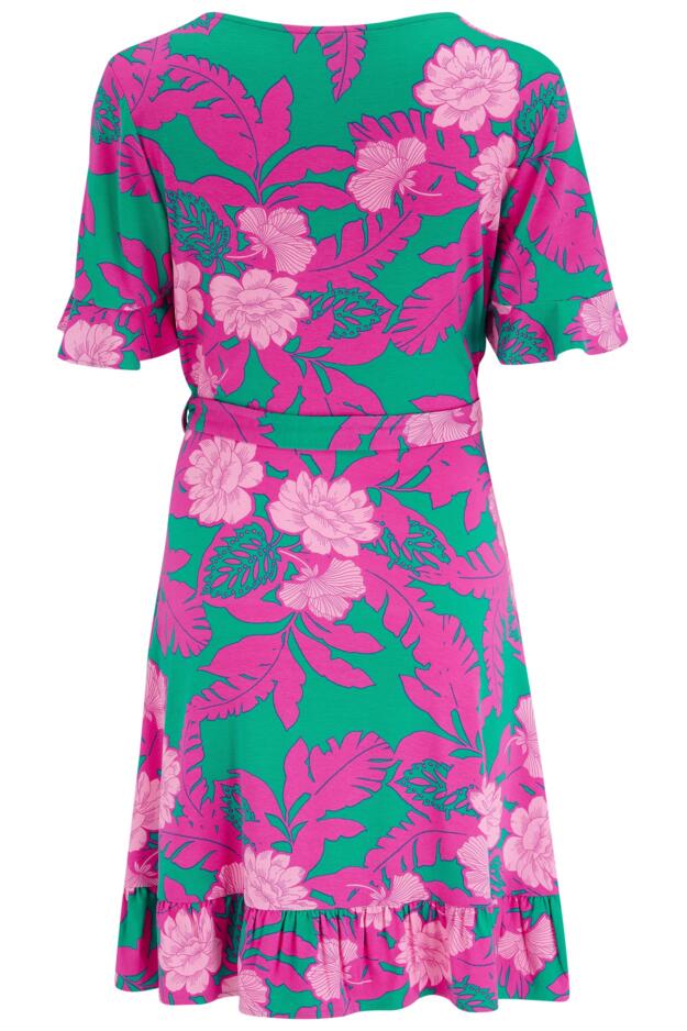 Birdie Stretch Viscose Jersey Wrap Front Dress