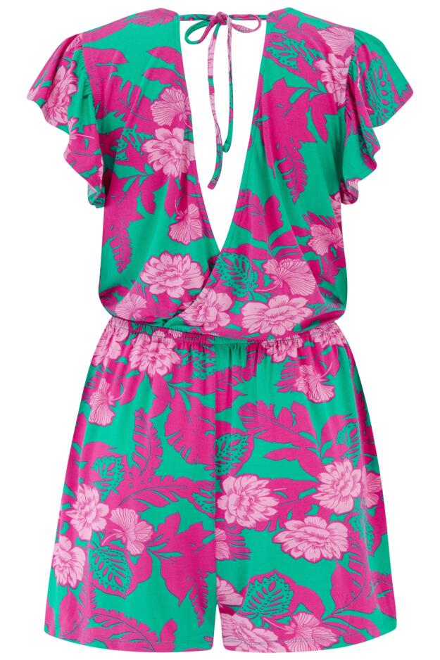 Amelia Frill Stretch Jersey Beach Playsuit