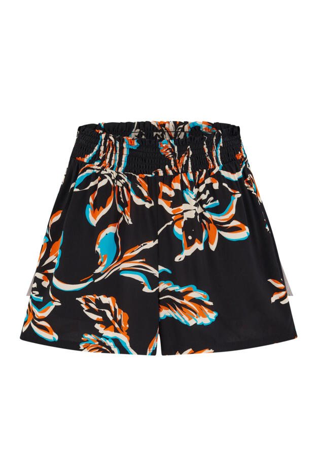 Shirred Waist Woven Beach Short