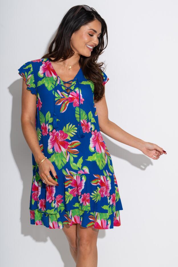 Gracie Crinkle Frill Swing Beach Dress