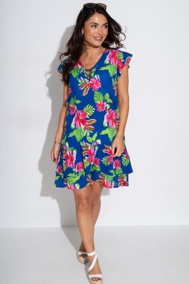 Gracie Crinkle Frill Swing Beach Dress