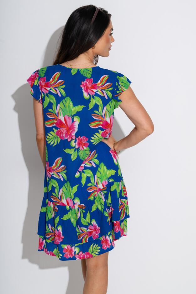 Gracie Crinkle Frill Swing Beach Dress