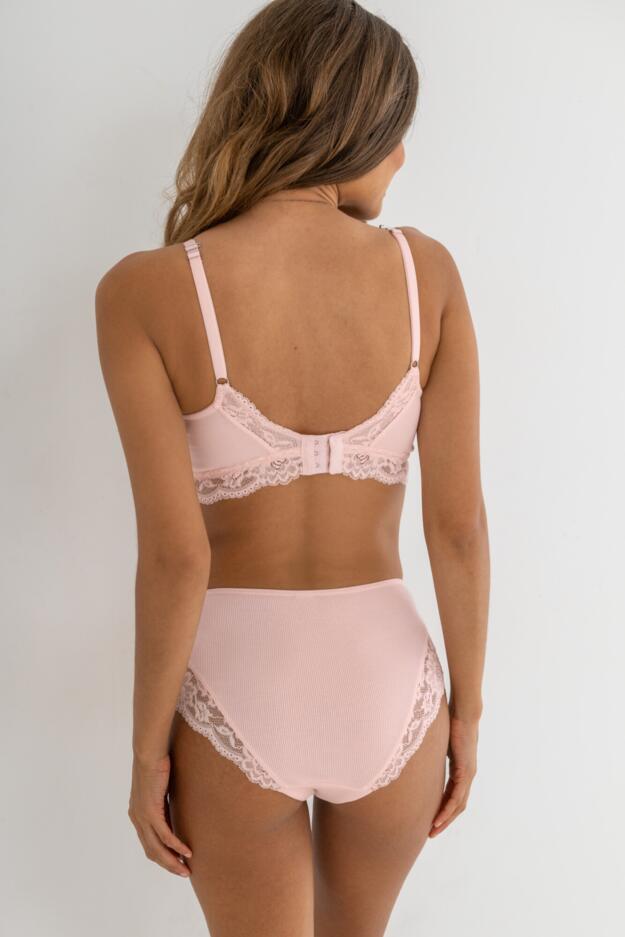 Love To Lounge Lace and Modal Rib Midi Brief