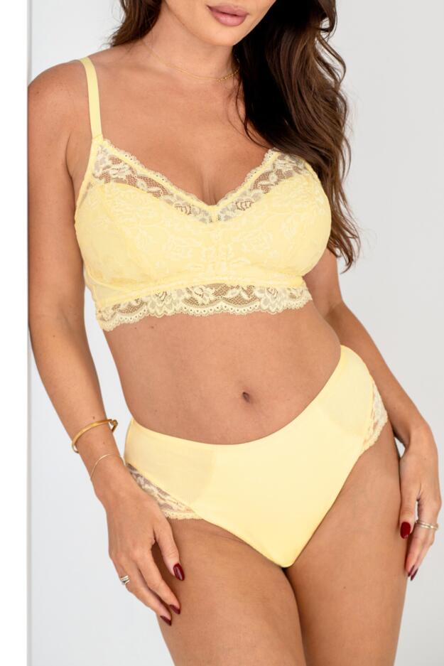 Love To Lounge Lace and Modal Rib Non-Wired Bra B-G