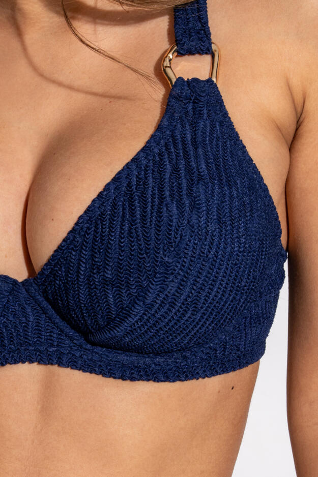 Algarve Textured Non-Padded Underwired Bikini Top 