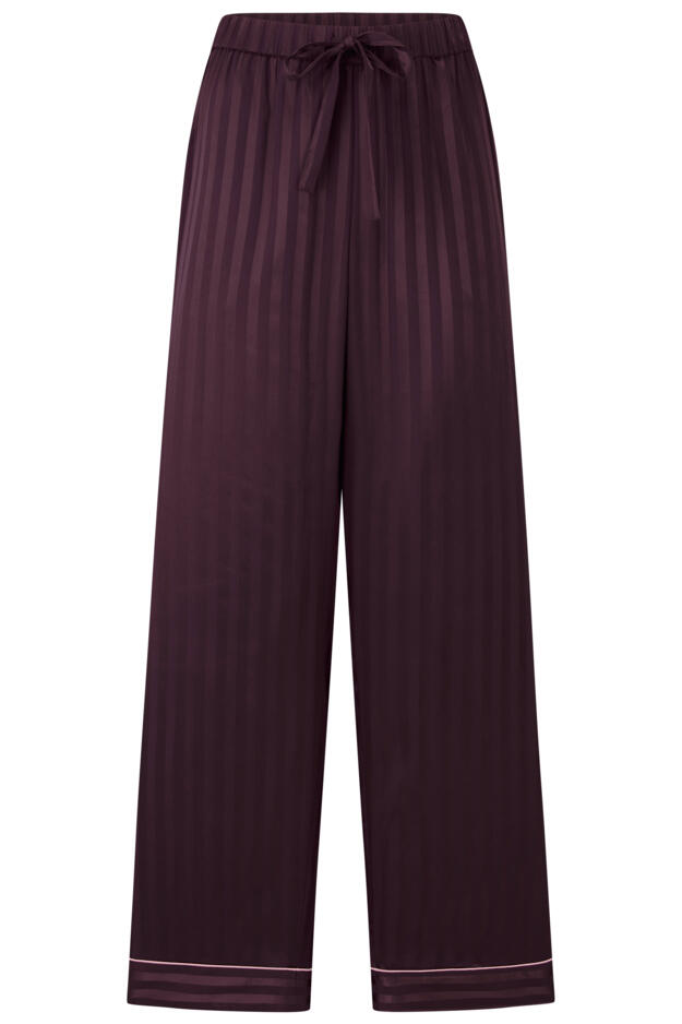 Satin Shadow Stripe Revere Collar Pyjama Set
