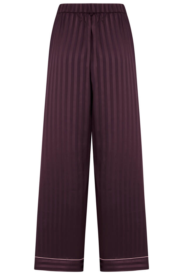 Satin Shadow Stripe Revere Collar Pyjama Set