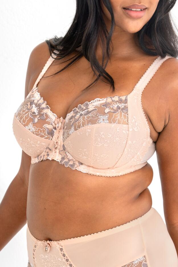 Sofia Lace Embroidered Side Support Bra D-J