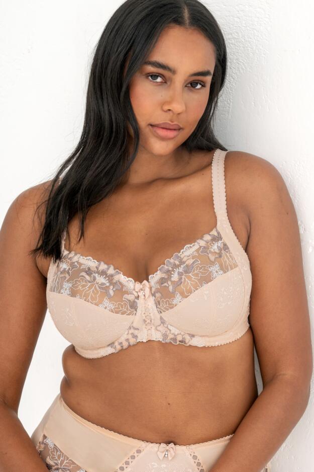 Sofia Lace Embroidered Side Support Bra D-J