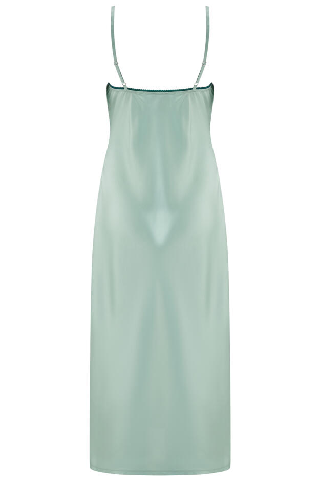 Dusk Satin and Lace Midi Chemise