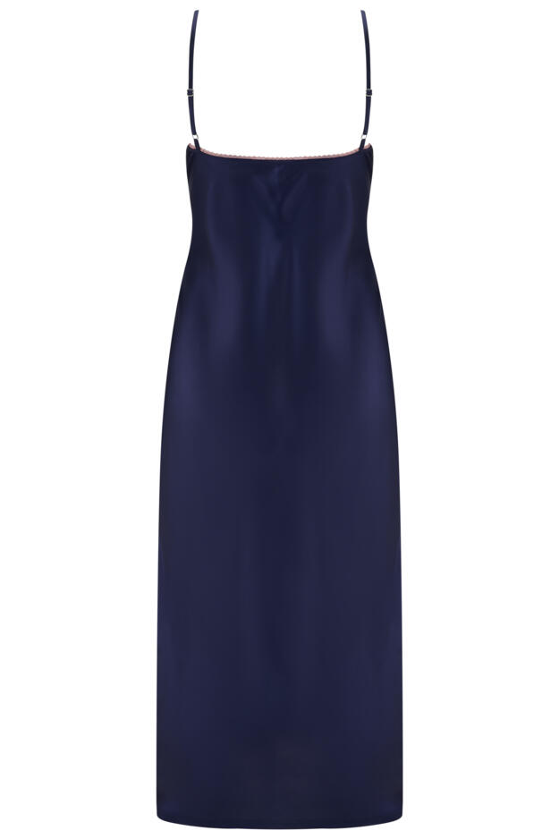 Dusk Satin and Lace Midi Chemise