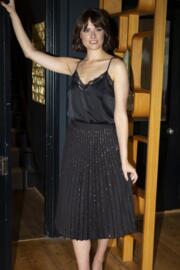pleated midi skirt glitter