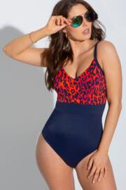 Heatwave V Neck Control Swimsuit - Wild